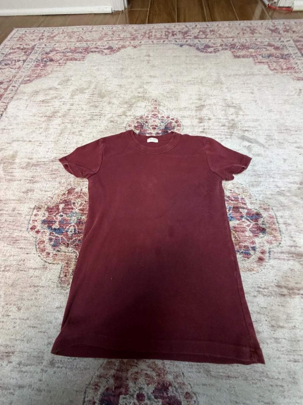 John Galt Kids Girls One Size Burgundy T- Shirt Size in Good Shape